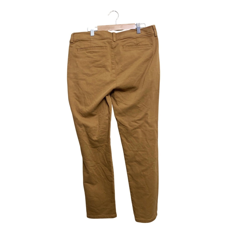 Eileen Fisher Womens Ochre Brown Stretch Cotton Utility Straight Leg Pants 10 - Picture 5 of 5